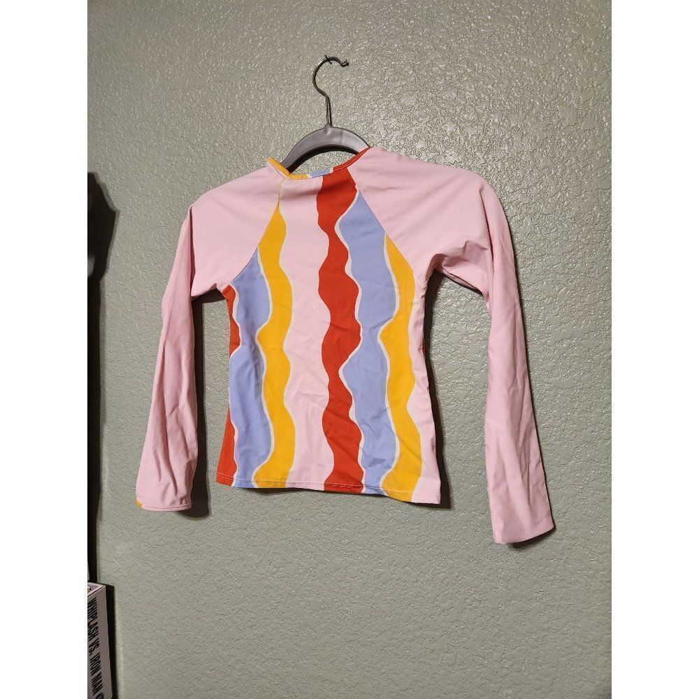 Girls pink swim top by dip medium 8-10